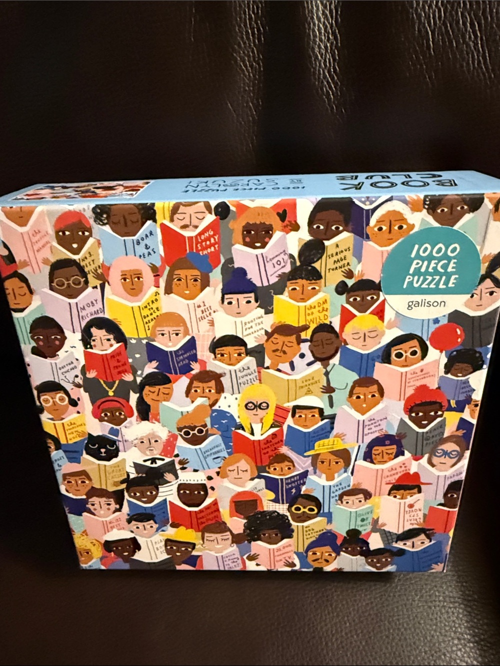 Galison Book Club 1000 piece puzzle with poster.
